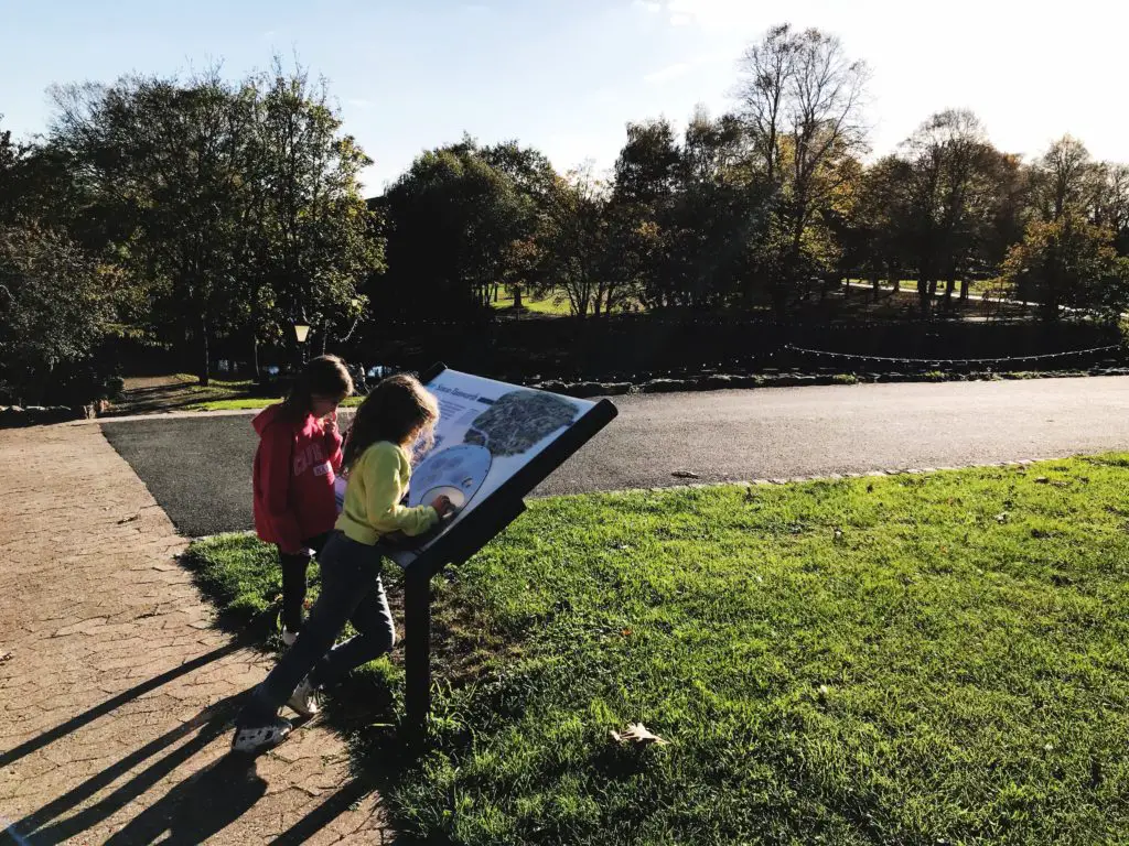 two girls reading a map in Tamworth, UK