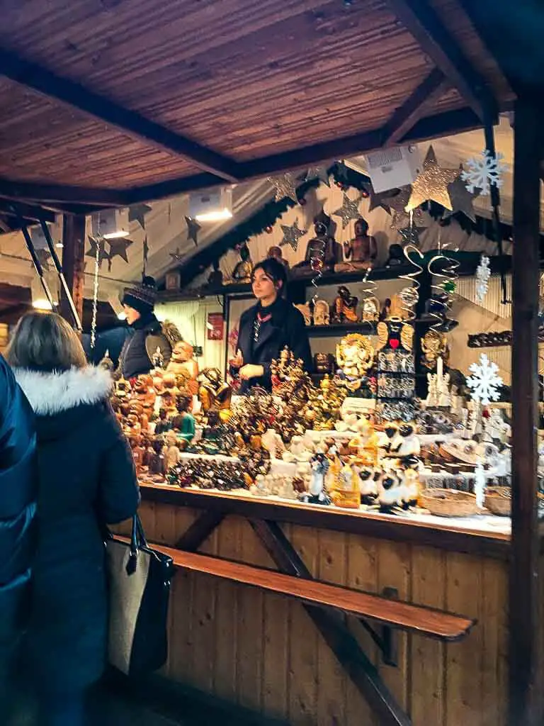 market stall selling craft items