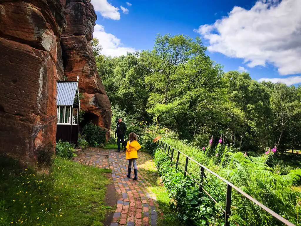 entrance to the rock houses at kinver edge