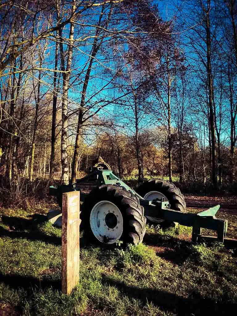 old farm equipment at forestry centre