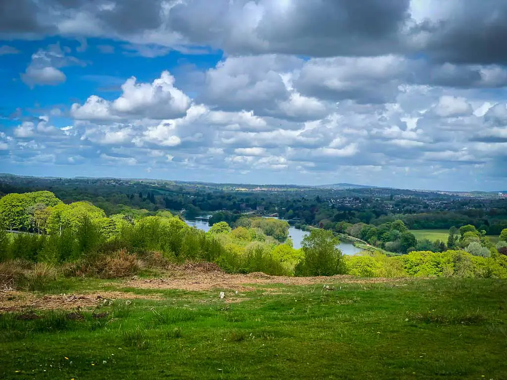 view across to trentham gardens from the trentham monument