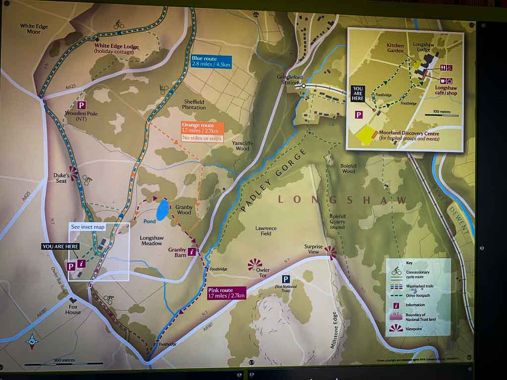 padley gorge walk map