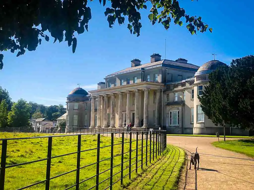 neo classical frontage of Shugborough Hall Staffordshire