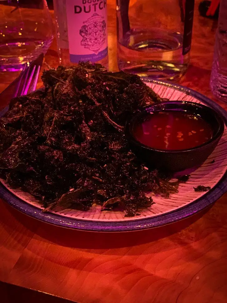 crispy kale seaweed from tattu birmingham
