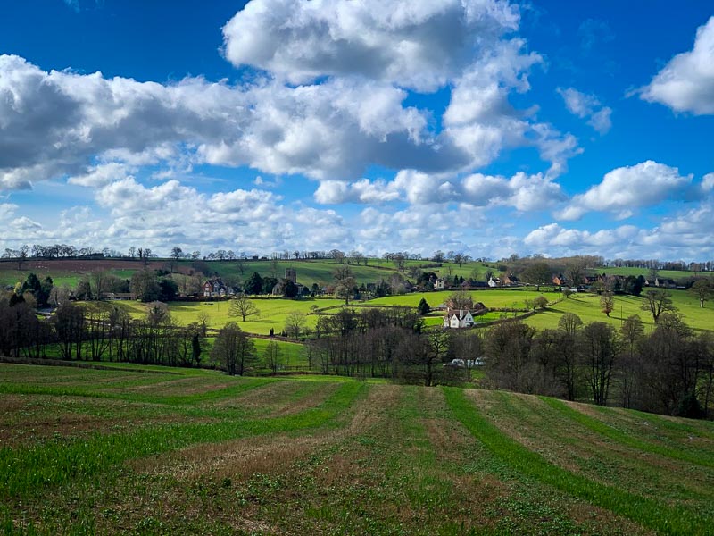 views of the Staffordshire countryside near Ellastone