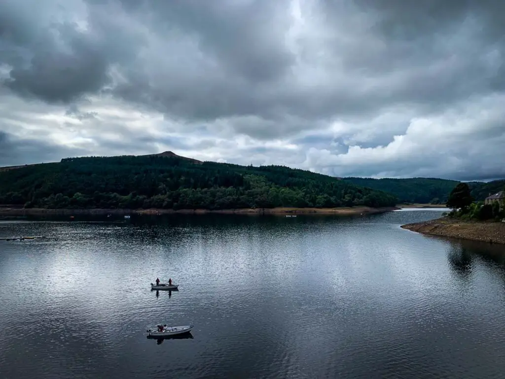 two boats on ladybower reservoir