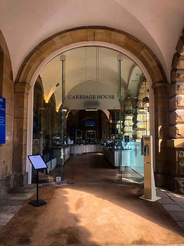entrance to carriage restaurant in chatsworth